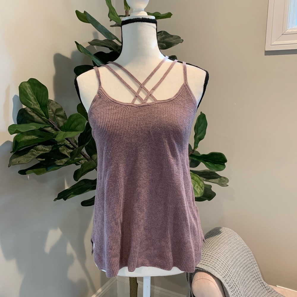 AMERICAN EAGLE purple sweater tank